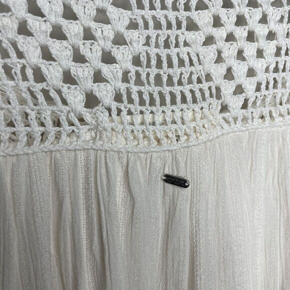 RIPCURL Womens Ivory Crochet Detail Top Flowy 100% Viscose Sz Extra Small XS - Picture 5 of 8